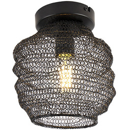 QAZQA Orientalna lampa sufitowa czarna - Nidum Bene
