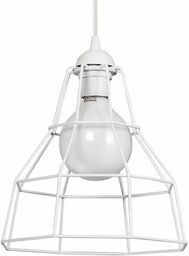 LAMPA wisząca VEN W-CORF/A WH metalowa OPRAWA druciany