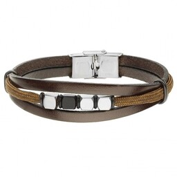 Brązowa bransoletka męska beadsy