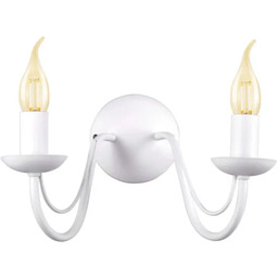 Lumes Biały świecznikowy kinkiet podwójny - 3X A758