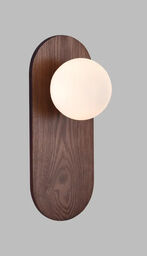 Maxlight Lampa ścienna POINT W0476 brązowa biała drewniana