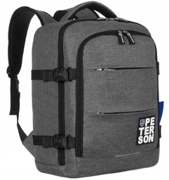 Plecak skórzany Peterson PTN PLG-01-T szary