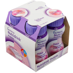 Nutridrink Protein o smaku truskawkowym, płyn 4 x