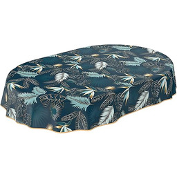 ANRO Obrus ceratowy do ogrodu, zmywalny, okrągły, owalny,