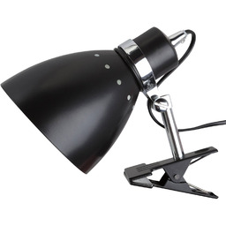 Steinhauer Lampka z klipsem Spring, czarny, salon /