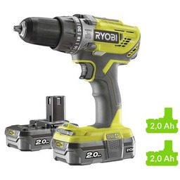 RYOBI Wiertarko-wkrętarka R18PD3-220S zestaw akumulatorów