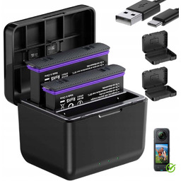 Ładowarka Do Insta 360 X4 Z Bateriami 2500MAH