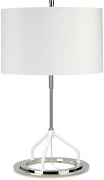 Vicenza lampka stołowa biała z abażurem VICENZA-TL-WPN -