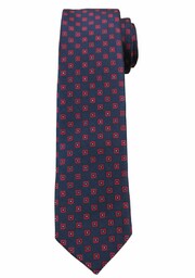 Ciemnogranatowy Elegancki Krawat -Angelo di Monti- 6 cm,