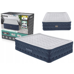 Materac Dmuchany Dwuosobowy Z Wbudowaną Pompką Elektryczną 203x152x51