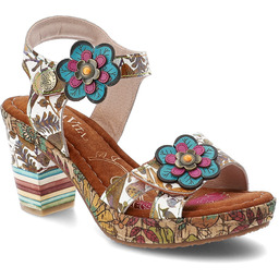 Laura Vita Sandały damskie, cholewka skóra naturalna kolorowy