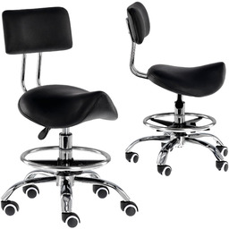 Taboret kosmetyczny z oparciem hoker fryzjerski stołek krzesło