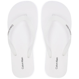 Japonki Calvin Klein Logo Strap HM0HM02105 Biały