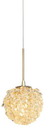 Maxlight Okrągła lampa wisząca RITA P0679 złota metalowa