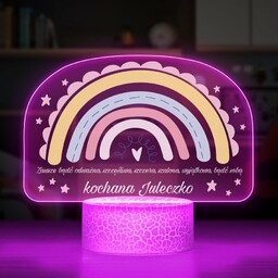 Lampka LED L 3D z nadrukiem na szkle