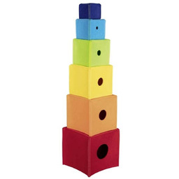 Goki Piramida materiałowych klocków +12mc