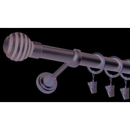 Karnisz pojedynczy ZEUS Ø25, 240 cm luka satyna