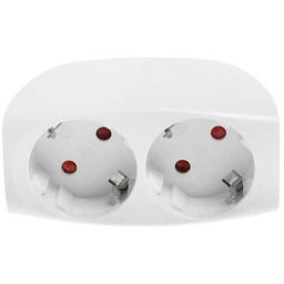 Rozgałęźnik wtyczkowy z dwoma gniazdami Schuko 230V W-32001