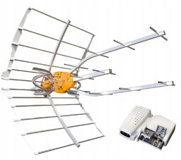 Antena DVB-T2 Televes Ellipse do Telewizora Dekodera Zasilacz