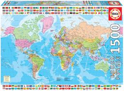 Educa Puzzle - Political Worldmap 1500 Teile