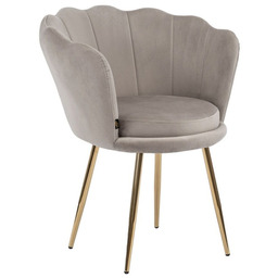 Krzesło muszelka SHELL DC-6099 ciemny beż welur #7