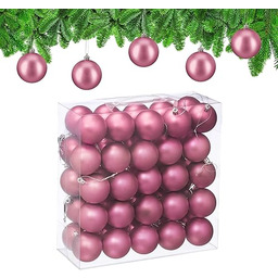 Relaxdays Bombki choinkowe, zestaw 50 sztuk, ozdoby świąteczne,