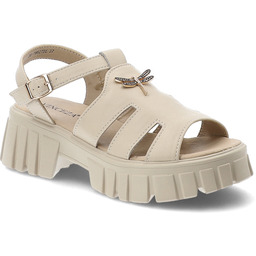 Vinceza Sandały damskie, cholewka ze skóry naturalnej licowej