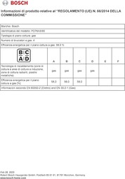 Bosch PCP6A5I90 6 płyta gazowa, FlameSelect zdejmowane uchwyty