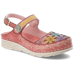 Laura Vita Sandały damskie, cholewka ze skóry naturalnej