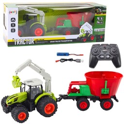 Traktor Rolniczy Z Siewnikiem i Chwytakiem Obrotowym Zdalnie