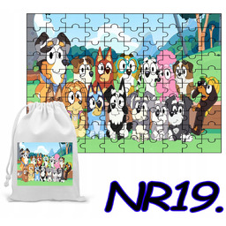 PUZZLE 70 EL. UKŁADANKA PREZENT NIEBIESKI PIESEK +