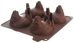 Forma do ciastek i pralin silikonowa brązowa kurka