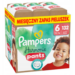 Pampers Harmonie Rozmiar 6 132 szt. Pieluchomajtki Miesięczny
