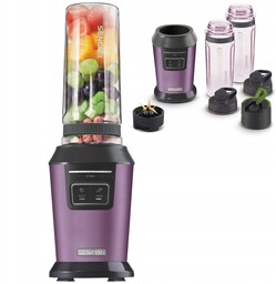 Blender kielichowy do smoothie 800W 2x0,6L fiolet tritan