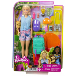 Barbie Malibu na kempingu. Lalka z akcesoriami