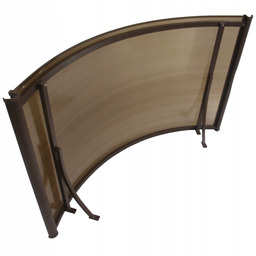 Daszek nad drzwi Łukowy 160x120 Aluminiowy Komorowy Rynienki