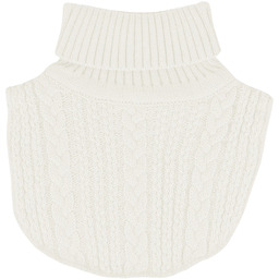 Biały ciepły komin golf zimowy dla dzieci Noviti