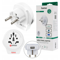 Hama uniwersalny adapter Usb podróżny przejściówka Europa Uk