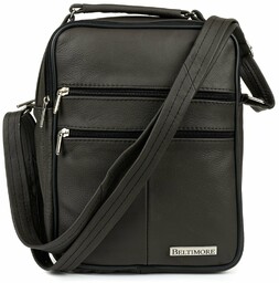 Męska torba skórzana raportówka poręczna brązowa Beltimore G68