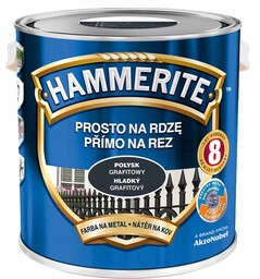Farba Hammerite Na Rdzę- grafit, połysk, 2.5l