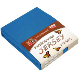 Prześcieradło jersey z gumką 120x200 chabrowe P32-120 grube