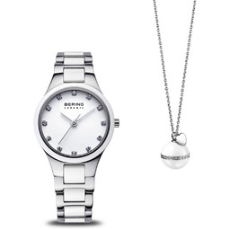 Zegarek BERING PACKCHARITYB1. Kwarcowy, Kolor biały. Kobieta.