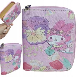 Uroczy Portfel Młodzieżowy Dziecięcy Kuromi Sanrio Melody Różowy