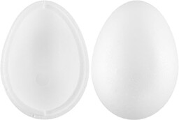 MCE-Commerce A332001-1 jajko styropianowe, 21 cm, 2-częściowe, 1
