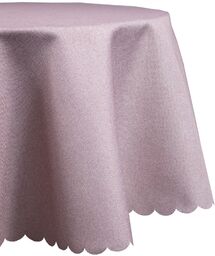 Obrus na okrągły stół plamoodporny różowy koło wymiar