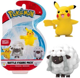 Jazwares Pokemon figurki Pikachu i Wooloo 4cm