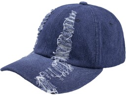 Czapka z DASZKIEM kaszkietówka jeansowa VINTAGE