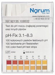 Narine Narum paski do sprawdzania zakwaszenia organizmu pH