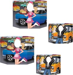 Beistle S57852AZ2 Car Hop/smar zdjęcie rekwizyt 2 szt.,