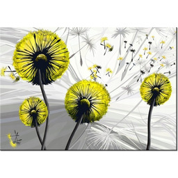 100 70cm Obraz płótno Żółte dmuchawce płótno rama